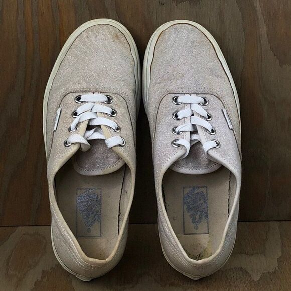 Vans Off The Wall Low 'Glitter' Beige Athletic Shoes - Picture 6 of 8